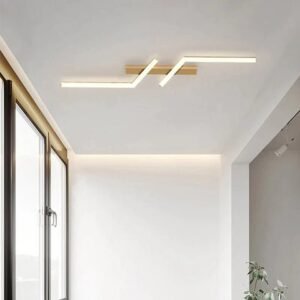 Nowoczesna Lampa Sufitowa LED - Eleganckie Oświetlenie – Złoty