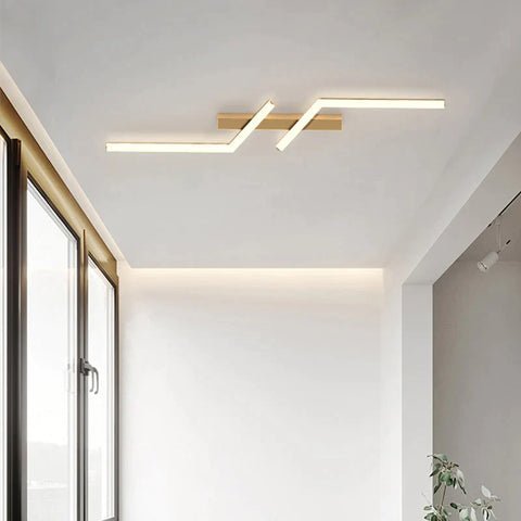 Nowoczesna Lampa Sufitowa LED - Eleganckie Oświetlenie – Złoty