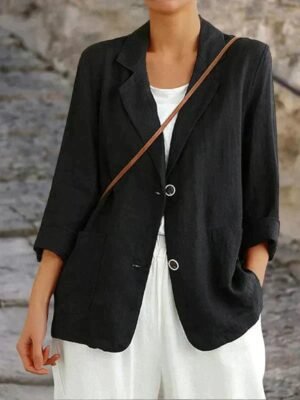 Damski Blazer | Swobodna Elegancja – Czarny