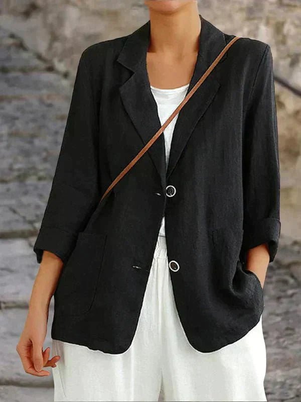 Damski Blazer | Swobodna Elegancja – Czarny